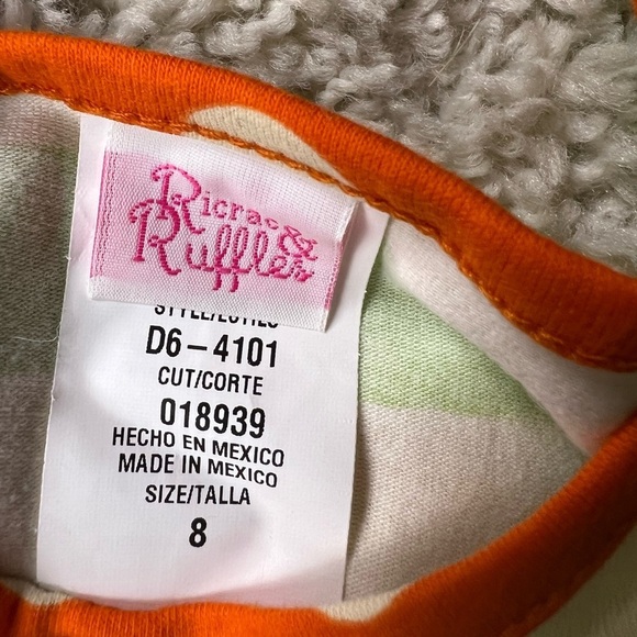 Kids 8 Ricrac & Ruffles Embroidered “K” Fall Set NEW - Picture 9 of 14